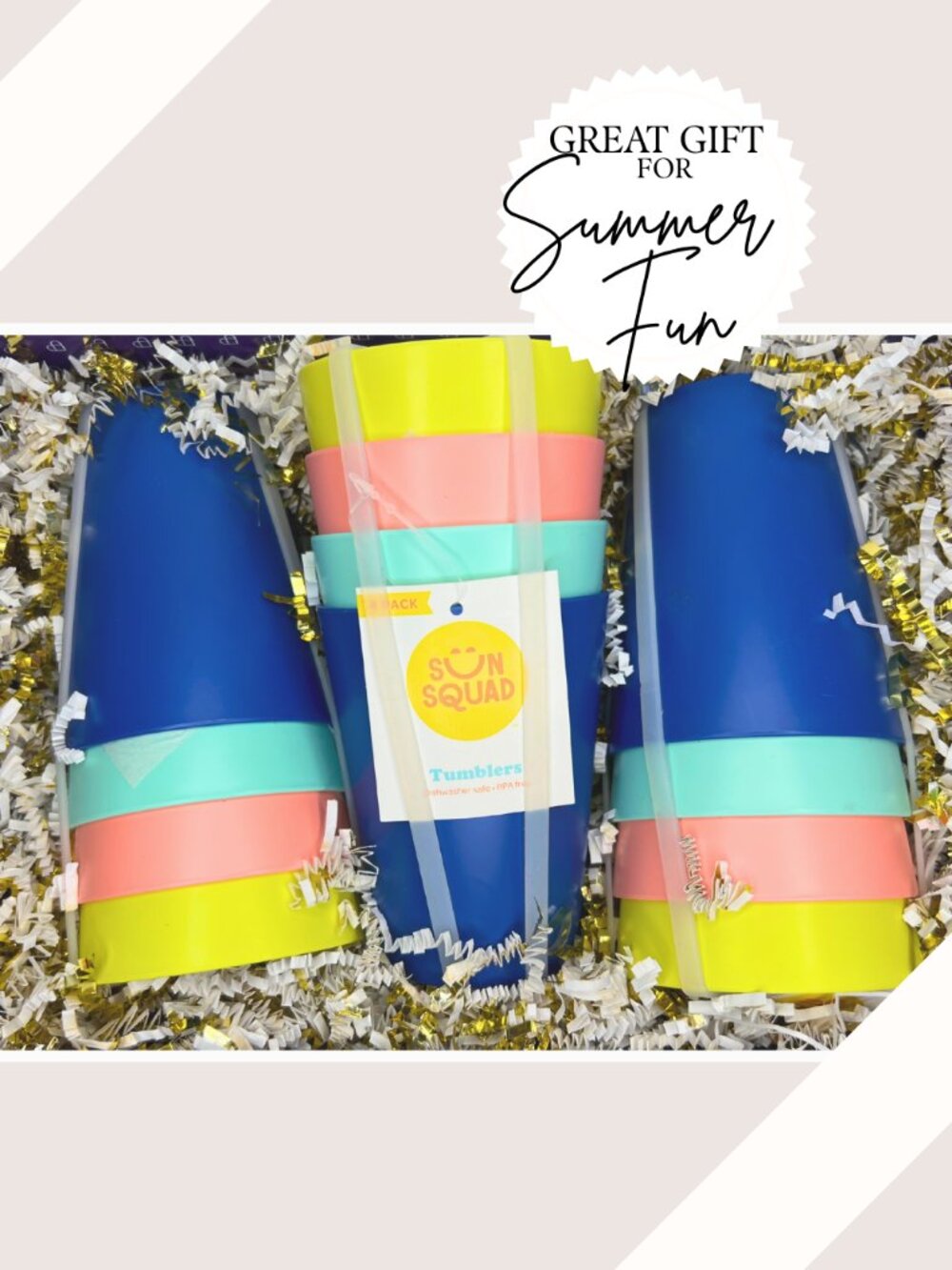 Sun Squad Colorful Plastic Tumblers 12pc Bundle 11.5 oz Cups NEW Party Cups